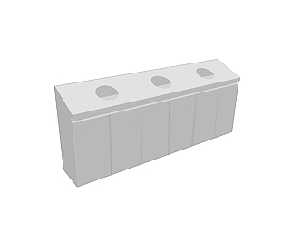 收餐盤柜 尺寸:2000x370x850mm